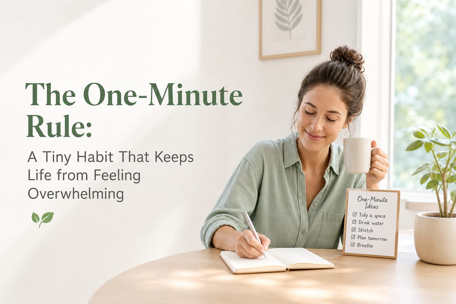 The One-Minute Rule: A Tiny Habit That Keeps Life from Feeling Overwhelming