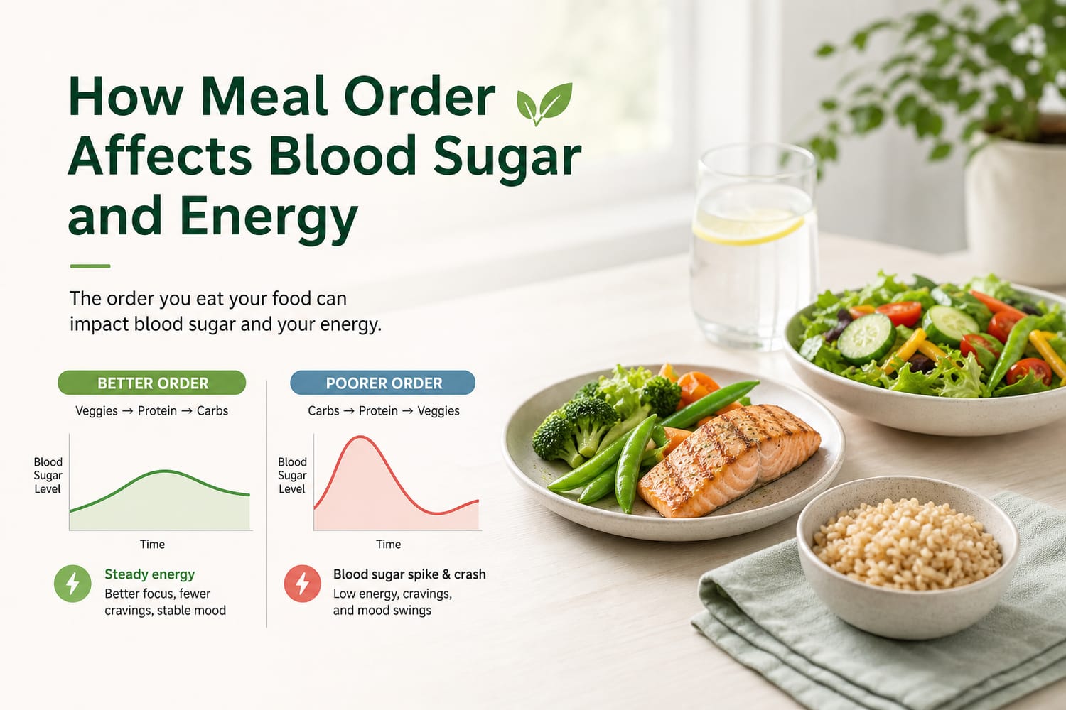 How Meal Order Affects Blood Sugar and Energy